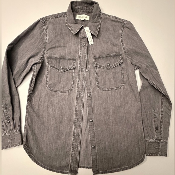 Madewell Other - Madewell Denim black Washed  Button Down Shirt Size XXS‎